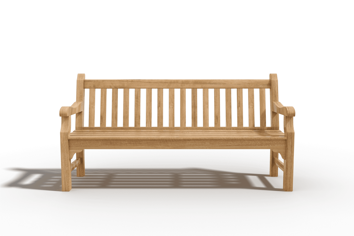 Travert 3-Person Teak Outdoor Bench Outdoor Chair