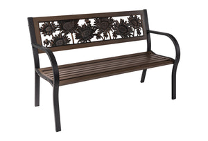 Two-Tone Tube Steel Sunflower Bench outdoor furniture