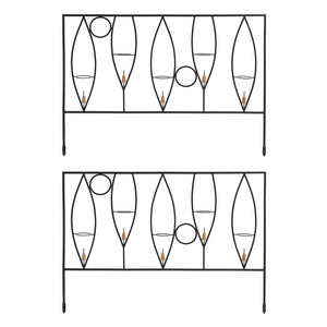 Vinifera Fence Sections – Pack of 2 - Elegant Wine Bottle Garden Border Fence Section