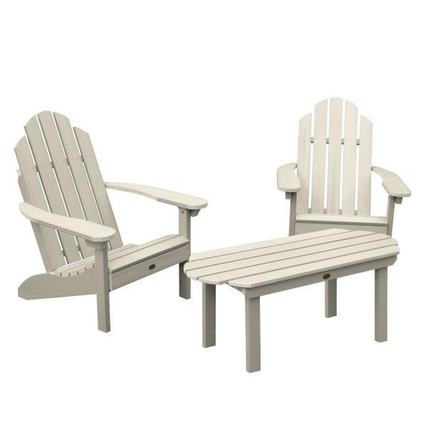 2 Classic Westport Adirondack Chairs with 1 Classic Westport Conversation Table Conversation Set