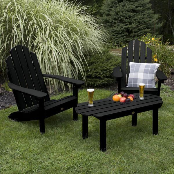 2 Classic Westport Adirondack Chairs with 1 Classic Westport Conversation Table Conversation Set