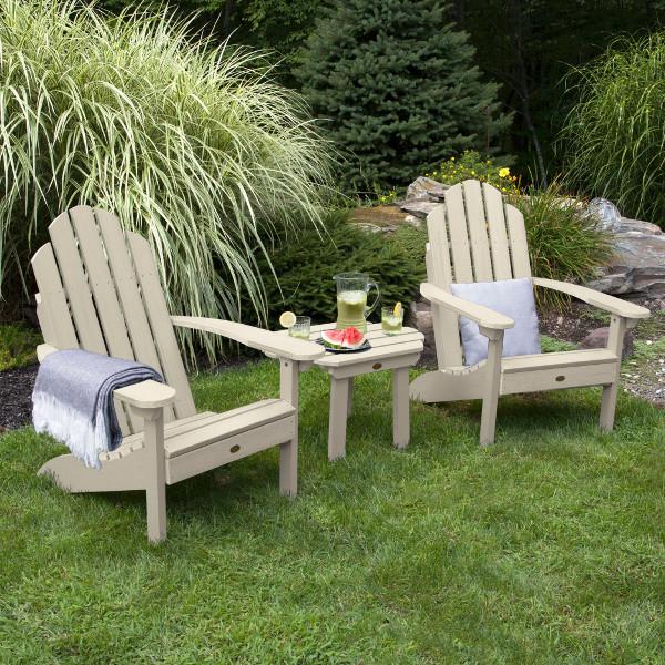 2 Classic Westport Adirondack Chairs with 1 Classic Westport Side Table Conversation Set