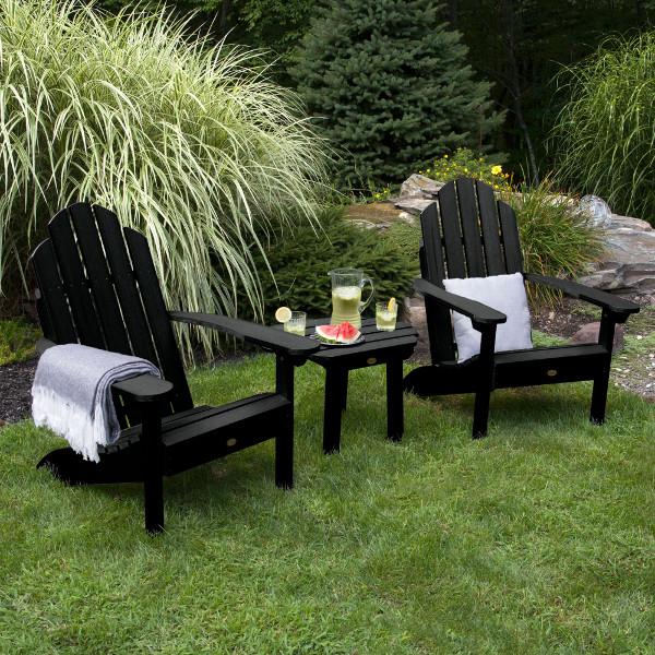 2 Classic Westport Adirondack Chairs with 1 Classic Westport Side Table Conversation Set