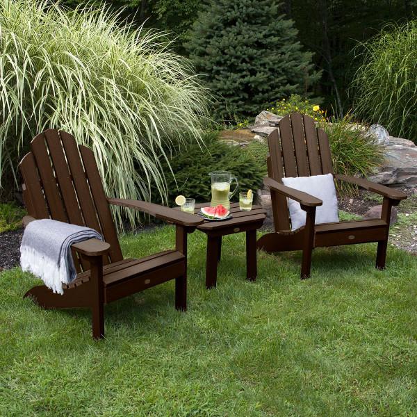 2 Classic Westport Adirondack Chairs with 1 Classic Westport Side Table Conversation Set