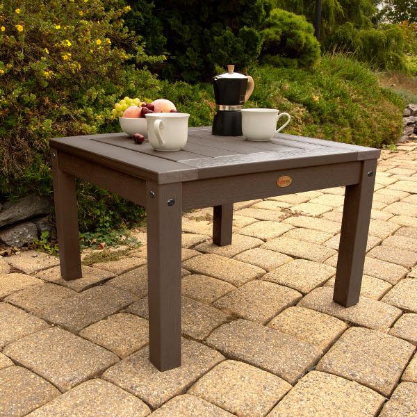 2 Lehigh Garden Chairs with 1 Square Side Table Garden Chair with Side table