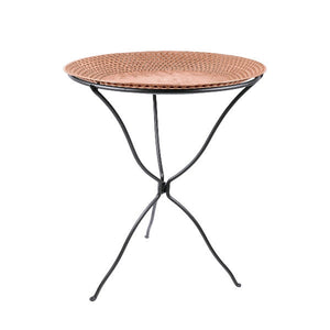 24" Hammered Copper Birdbath with Ring Stand Birdbath
