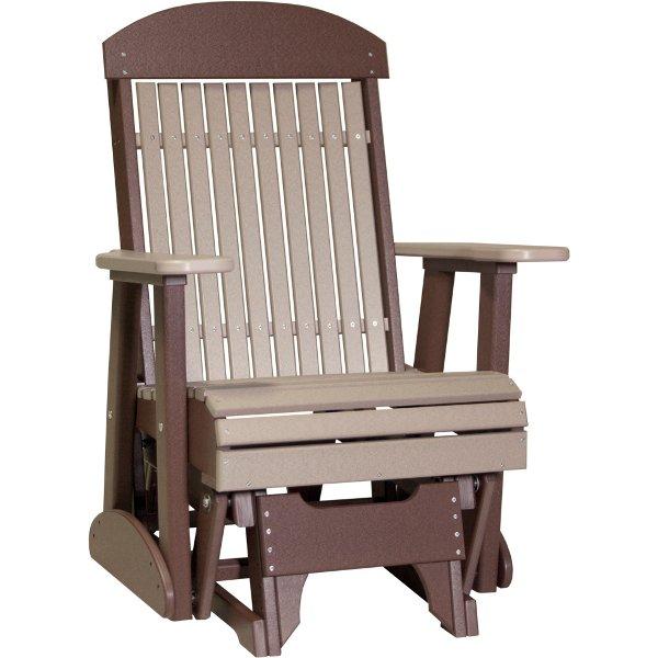 2ft Classic Glider Chair Glider Chair Weatherwood &amp; Chestnut Brown