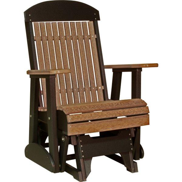 2ft Classic Glider Chair Glider Chair Antique Mahogany &amp; Black