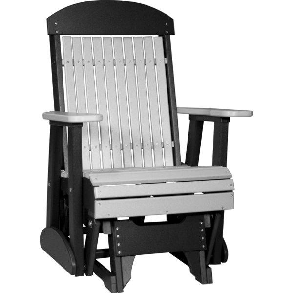 2ft Classic Glider Chair Glider Chair Dove Gray &amp; Black