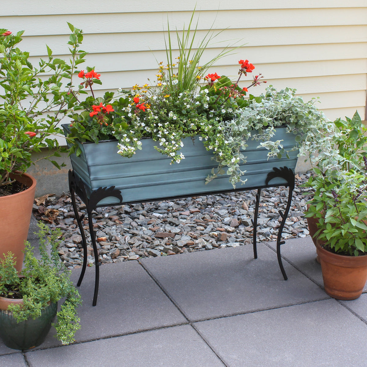 36" Flower Box with Flora Stand, 25-in H Flower Box