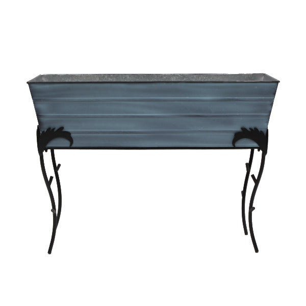 36" Flower Box with Flora Stand, 25-in H Flower Box Nantucket Blue / Large