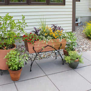 36" Green Flower Box with Bella Stand Flower Box