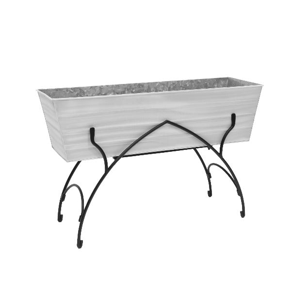 36" Green Flower Box with Bella Stand Flower Box