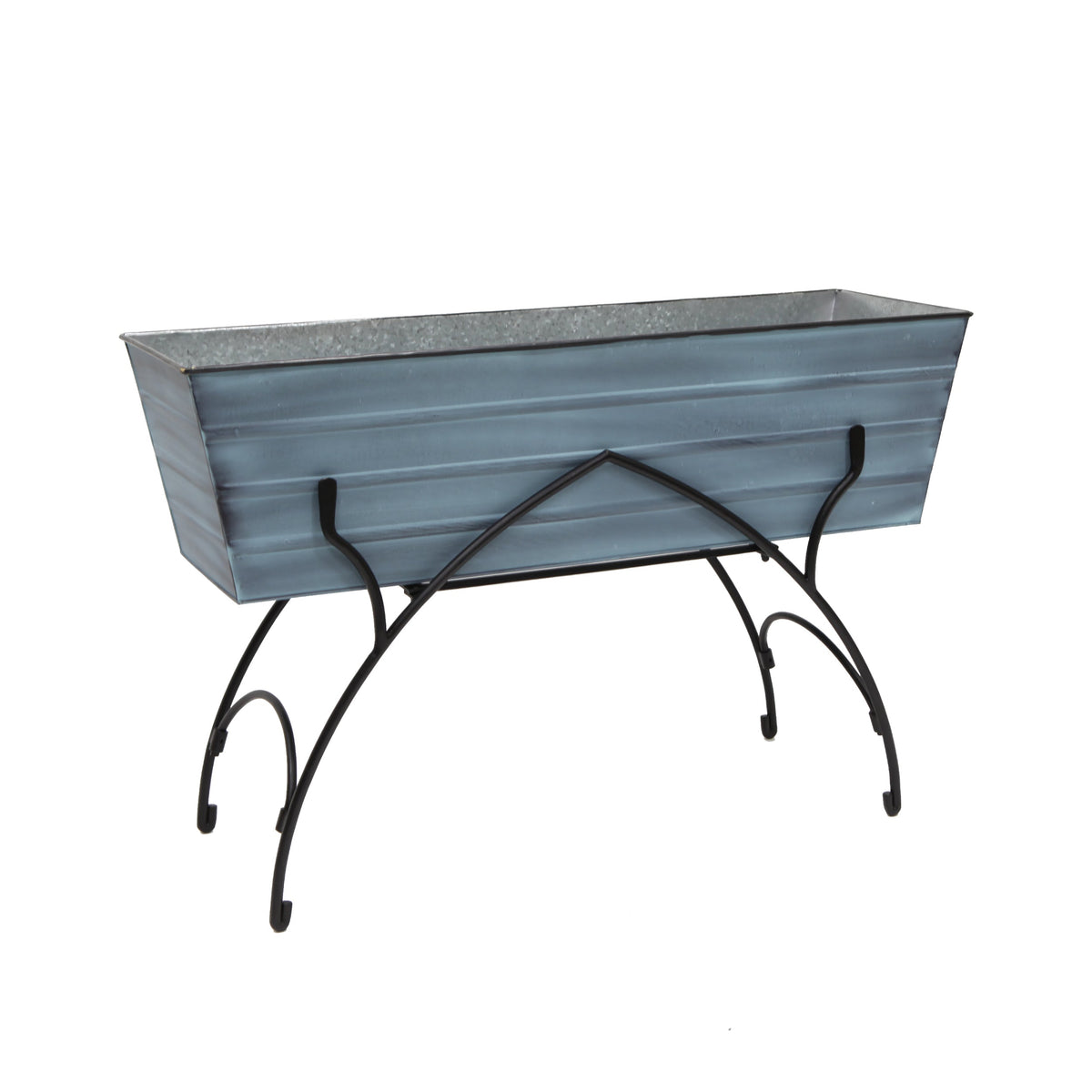 36" Green Flower Box with Bella Stand Flower Box Nantucket Blue / Large