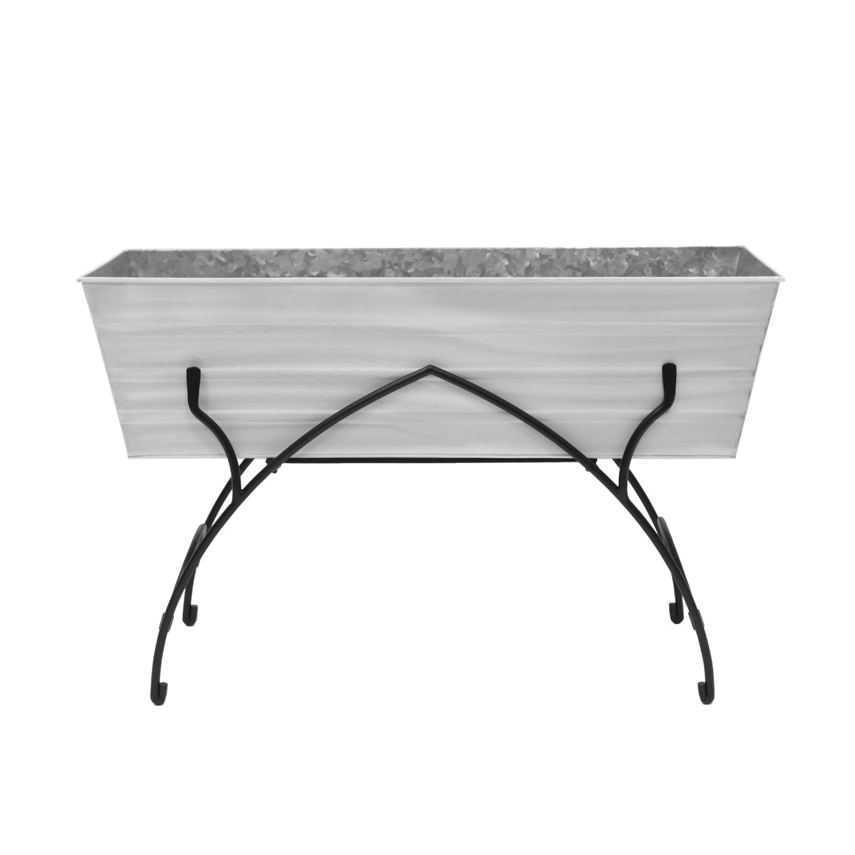 36" Green Flower Box with Bella Stand Flower Box White / Large