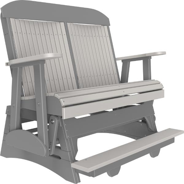 4ft Classic Balcony Glider Glider Dove Gray &amp; Slate