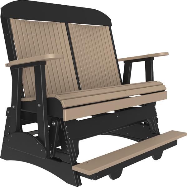 4ft Classic Balcony Glider Glider Weatherwood &amp; Black