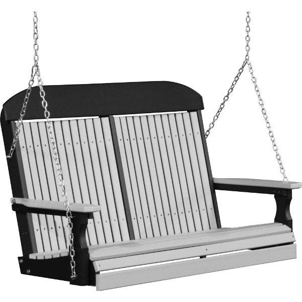 4ft Classic Swing Swing Dove Gray &amp; Black