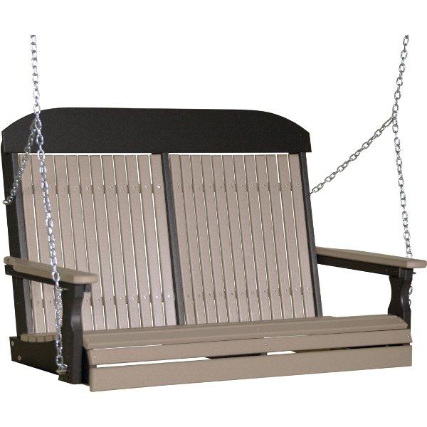 4ft Classic Swing Swing Weatherwood &amp; Black