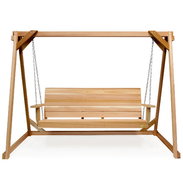 6-ft &amp; 8-ft A-Frame and Swing Set Porch Swing 8' Swing Frame &amp; 5' Porch Swing Set / back yard swing / back yard swing / wooden swings for sale