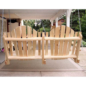 60" Treated Pine Curveback Swingbed