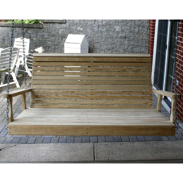 60" Treated Pine Rollback Swingbed Porch Swing Bed