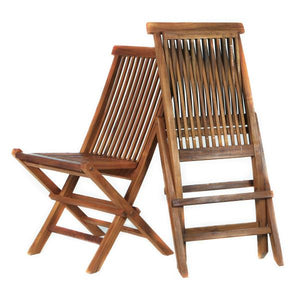 7-Piece Oval Extension Teak Table Folding Chair Set with Cushions Dining Set