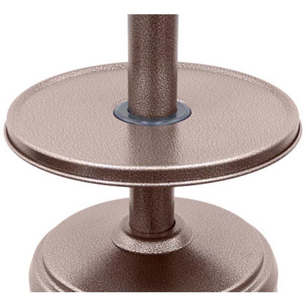 87" Tall Outdoor Patio Heater With Metal Table In Hammered Bronze Patio Heater
