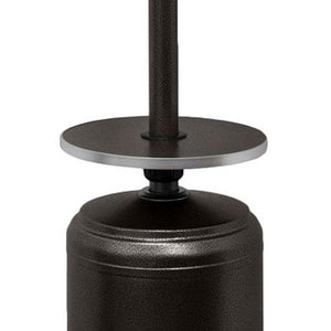 87" Tall Outdoor Patio Heater with Table- Hammered Bronze Patio Heater