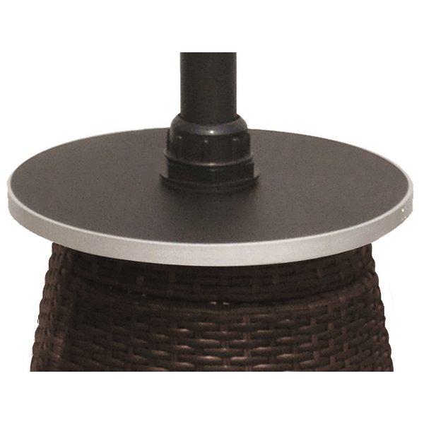 87" Tall Outdoor Resin Wicker Patio Heater with Table Patio Heater