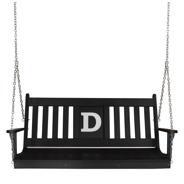 5 ft Poly Traditional English Swing with Monogram5 ft Poly Traditional English Swing with Monogram - The Charming Bench Company