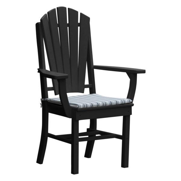 A &amp; L Furniture Adirondack Dining Chair w/Arms Outdoor Chairs Aruba Blue