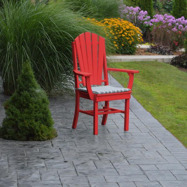 A &amp; L Furniture Adirondack Dining Chair w/Arms Outdoor Chairs Aruba Blue