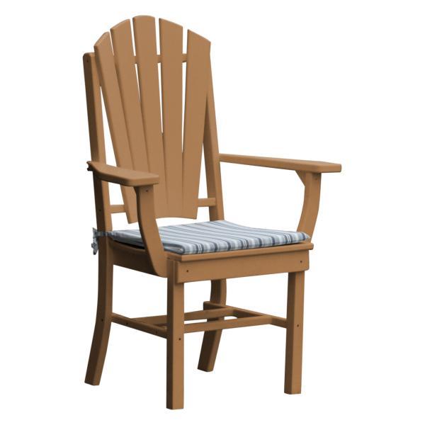 A &amp; L Furniture Adirondack Dining Chair w/Arms Outdoor Chairs Aruba Blue