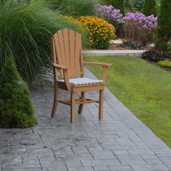 A &amp; L Furniture Adirondack Dining Chair w/Arms Outdoor Chairs Aruba Blue