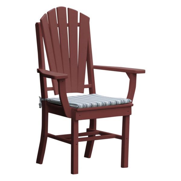 A &amp; L Furniture Adirondack Dining Chair w/Arms Outdoor Chairs Aruba Blue