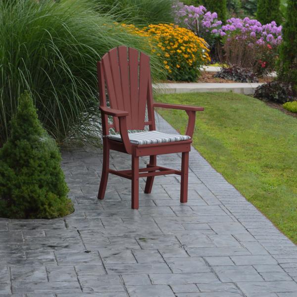A &amp; L Furniture Adirondack Dining Chair w/Arms Outdoor Chairs Aruba Blue