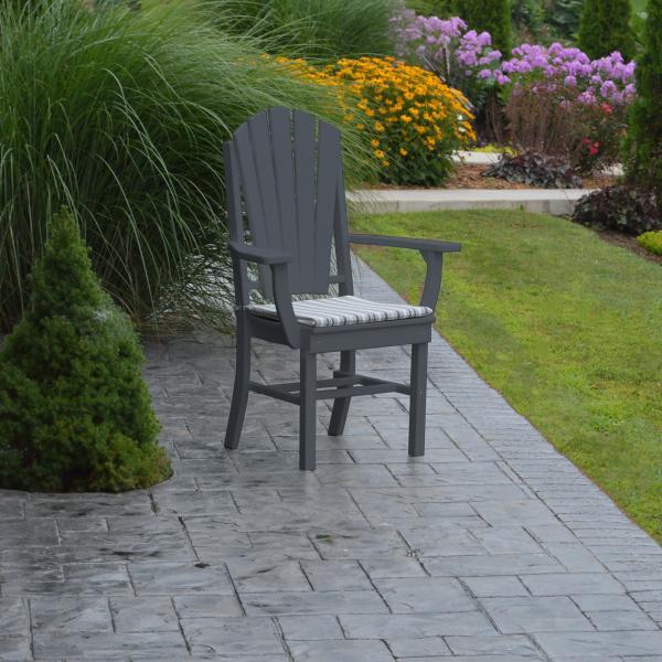 A &amp; L Furniture Adirondack Dining Chair w/Arms Outdoor Chairs Aruba Blue