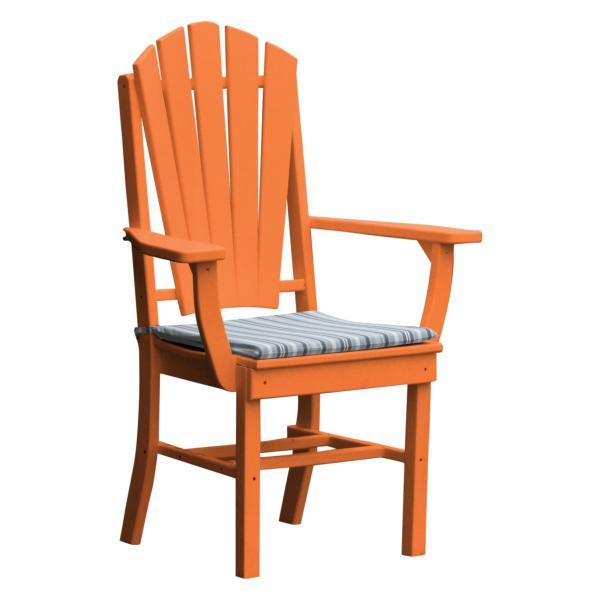 A &amp; L Furniture Adirondack Dining Chair w/Arms Outdoor Chairs Aruba Blue
