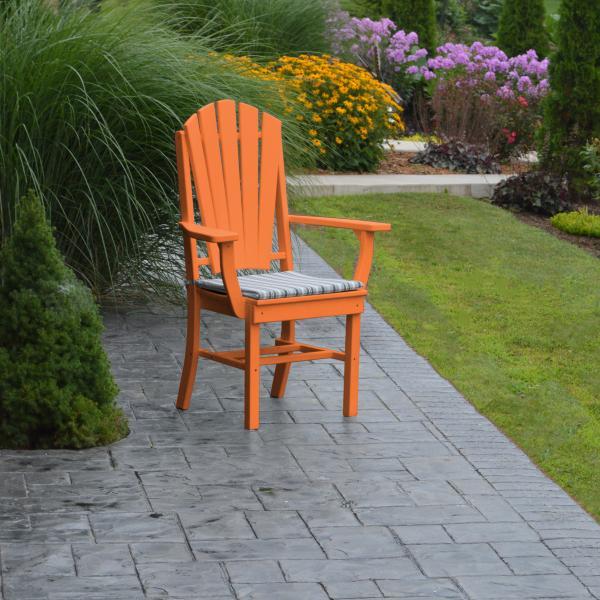 A &amp; L Furniture Adirondack Dining Chair w/Arms Outdoor Chairs Aruba Blue