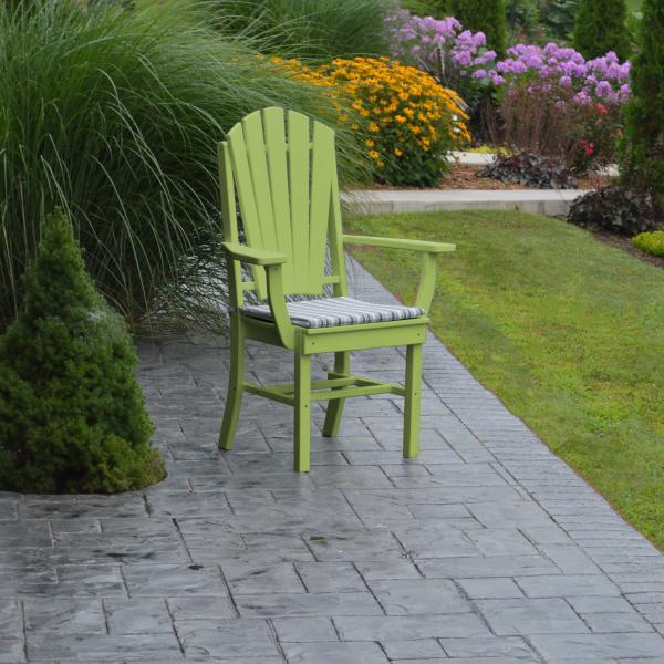 A &amp; L Furniture Adirondack Dining Chair w/Arms Outdoor Chairs Aruba Blue