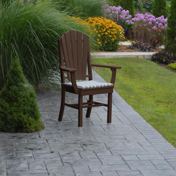 A &amp; L Furniture Adirondack Dining Chair w/Arms Outdoor Chairs Aruba Blue
