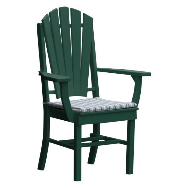 A &amp; L Furniture Adirondack Dining Chair w/Arms Outdoor Chairs Aruba Blue