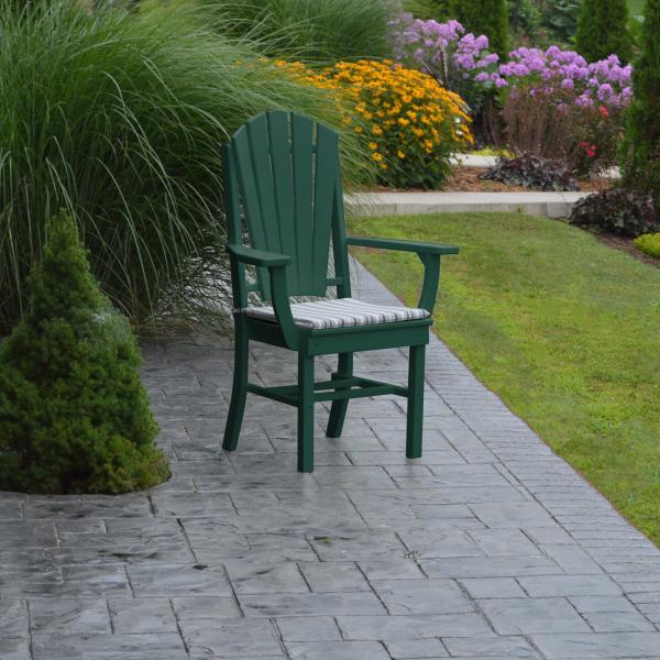 A &amp; L Furniture Adirondack Dining Chair w/Arms Outdoor Chairs Aruba Blue