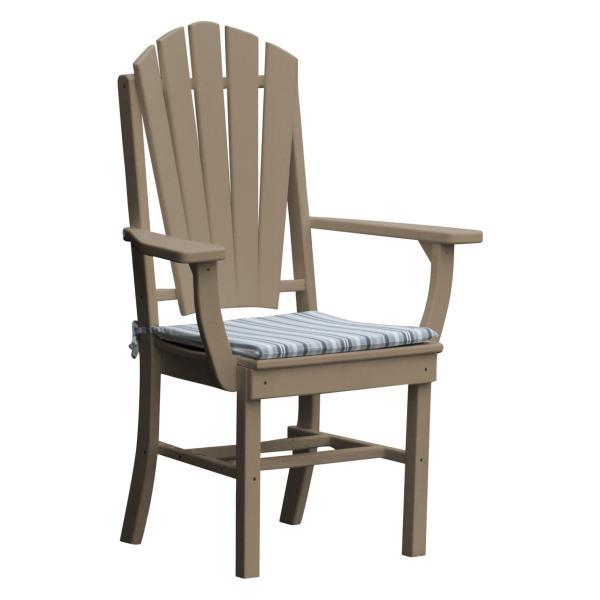 A &amp; L Furniture Adirondack Dining Chair w/Arms Outdoor Chairs Aruba Blue