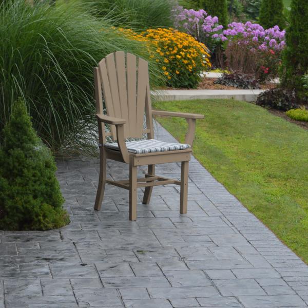 A &amp; L Furniture Adirondack Dining Chair w/Arms Outdoor Chairs Aruba Blue