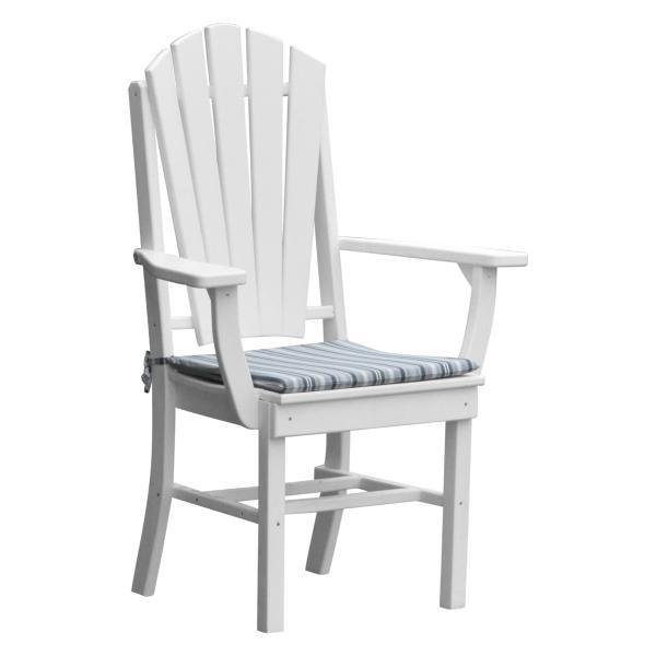 A &amp; L Furniture Adirondack Dining Chair w/Arms Outdoor Chairs Aruba Blue