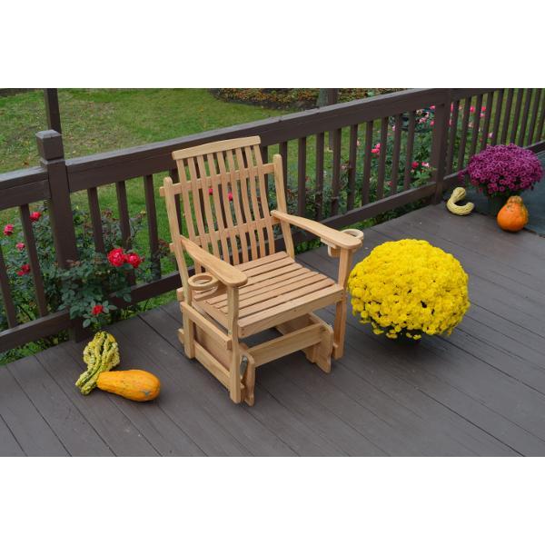 A &amp; L Furniture Bent Oak Glider Chair Glider Chair Natural