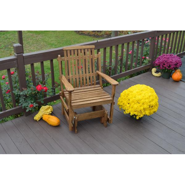 A &amp; L Furniture Bent Oak Glider Chair Glider Chair Natural