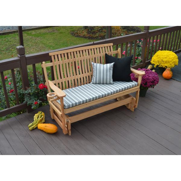 A &amp; L Furniture Bent Oak Glider Glider Natural / 4ft